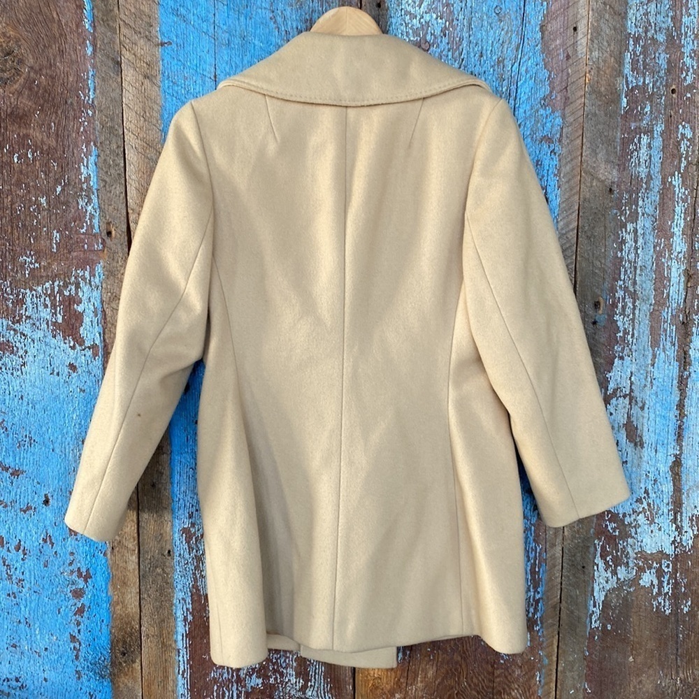 Vintage Weatherbee Wool Tan Pea Coat - Picture 6 of 7